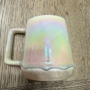 Starbucks 2019 Holiday Iridescent Pearl Drip ceramic mug Unicorn Rainbow